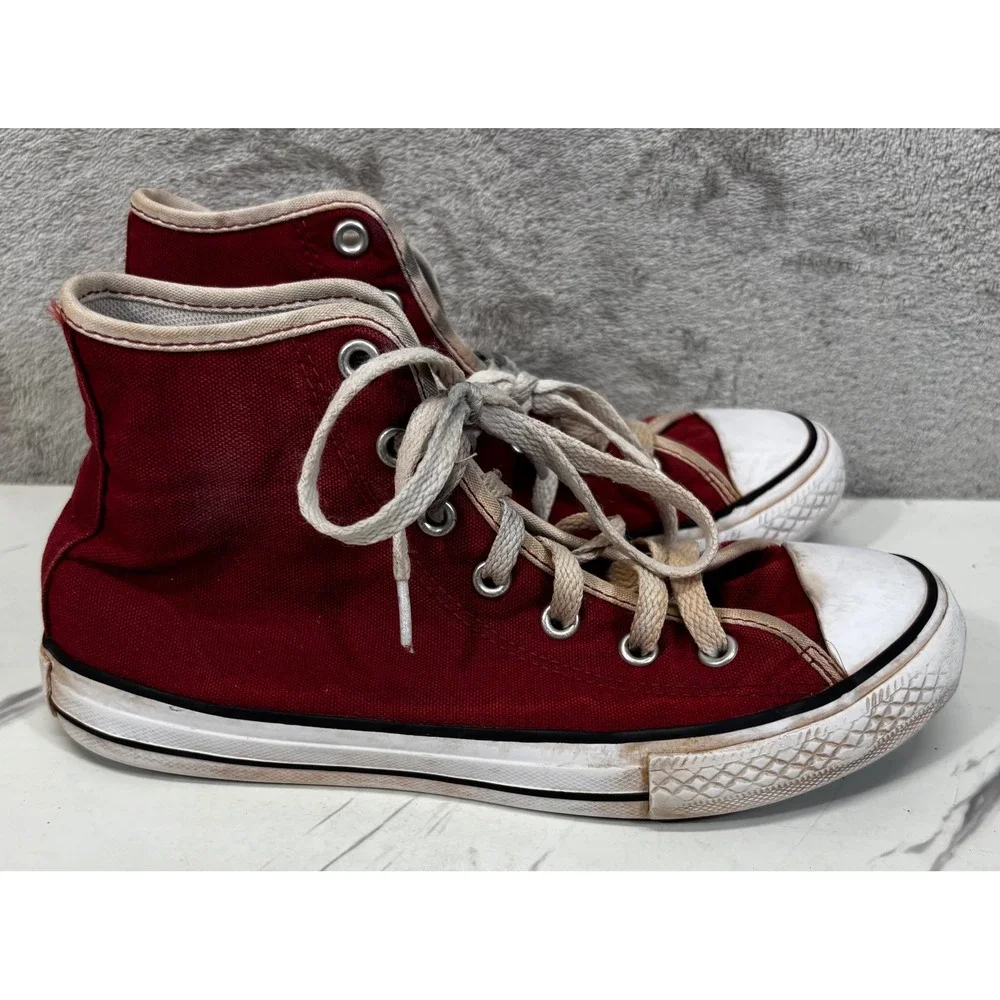 Converse Chuck Taylor All Star Kids Size 3 Maroon‎ High Top Sneakers - Picture 5 of 7